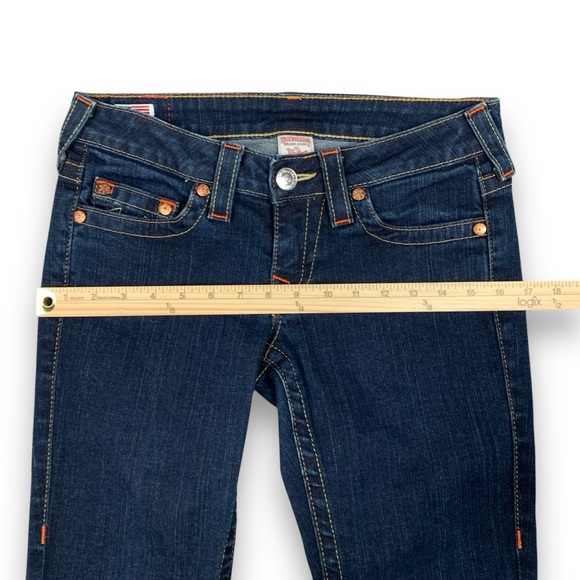 True Religion STELLA Jeans Size 27 Skinny‎ Low Rise Blue Denim (Actual 30x31) - Picture 12 of 15